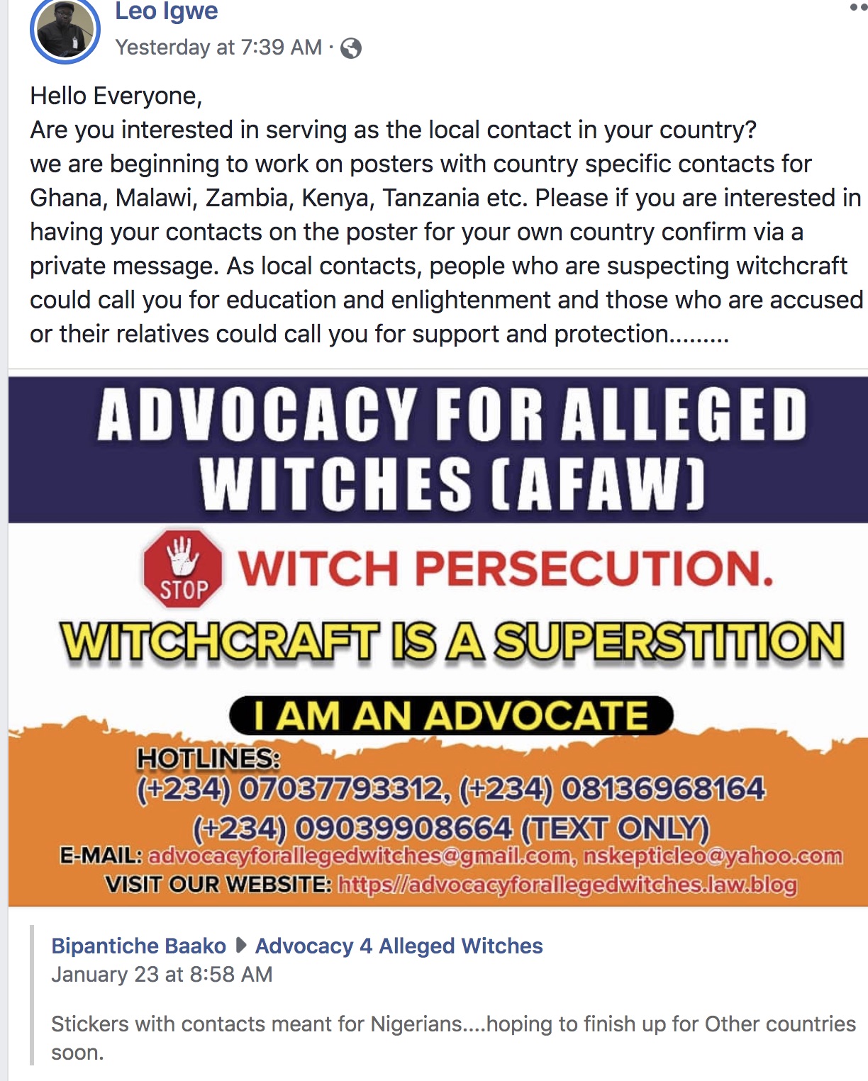 StS Episode 106: Leo Igwe on Modern Witchcraft Accusations
