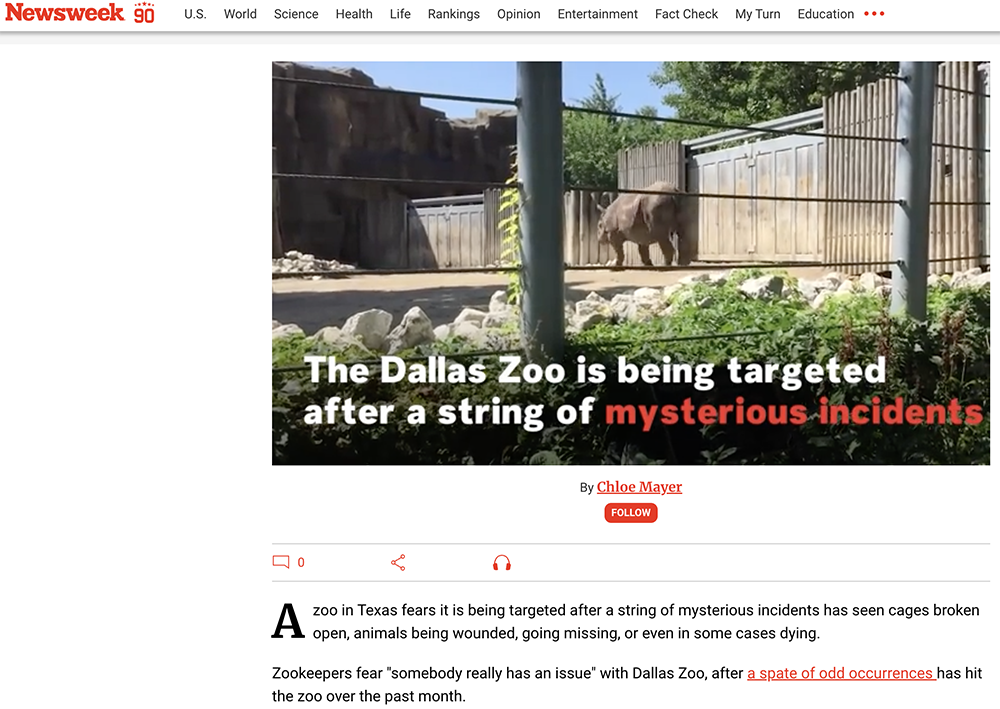 StS Episode 215: Dallas Zoo Animal Mystery, with Kristina Downs
